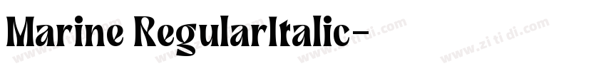 Marine RegularItalic字体转换